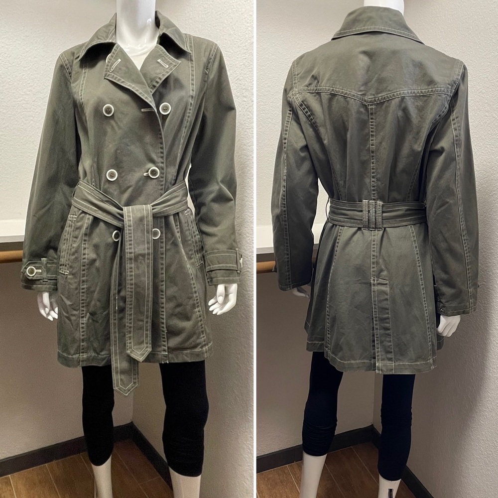 🆕 New York & Company Soft Sage Double Breasted Jacket | Sz L